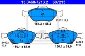 ATE 607213 - JGO. PASTILLAS TOYOTA YARIS (06-)