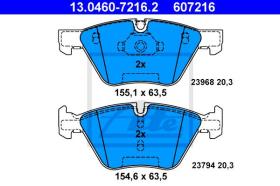 ATE 607216 - JGO. PASTILLAS BMW 1ER REIHE/E81/E8