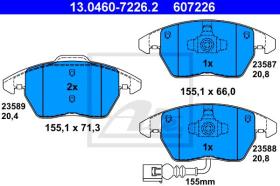 ATE 607226 - JGO. PASTILLAS AUDI TT COUPE (06-)