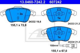 ATE 607242 - JGO. PASTILLAS VOLKSWAGEN TIGUAN (0