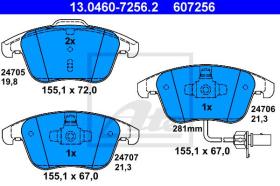 ATE 607256 - JGO. PASTILLAS AUDI A4/A5