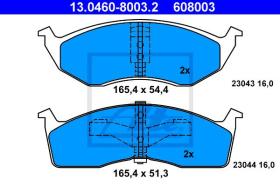 ATE 608003 - JGO. PASTILLAS CHRYSLER 300 M (LR)