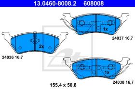 ATE 608008 - JGO. PASTILLAS CHRYSLER VOYAGER (RG