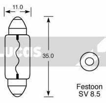 Lucas LLB239 - LAMPARA PLAFON 12V.5W.