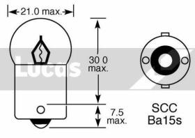 Lucas LLB245 - LAMPARA LUCAS 12V. 10W.