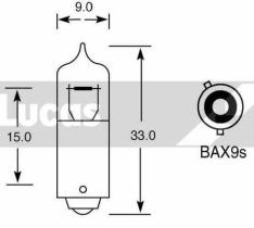 Lucas LLB434 - LAMPARA LUCAS H6W 12V.6W.