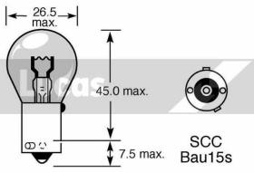 Lucas LLB581 - LAMPARA AMBAR DESCENTRADA 12V.21W.