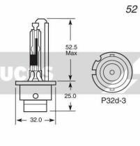 Lucas LLD2R - LAMPARA XENON D2R 85V.35W.