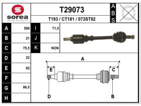  CT181 - TRANSMISION IZQ. CITROEN ZX 1.4
