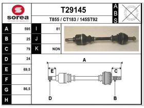 Transmisiones CT183 - TRANS.IZQ.CITROEN ZX/PEUG 405