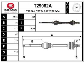 Transmisiones CT224 - TRANS.DCHA.CITROEN/FIAT/PEUGEOT