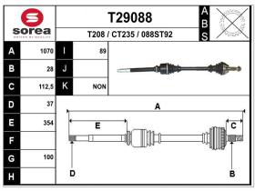 Transmisiones CT235 - TRANSMISION DCHA.BOXER 1.9 D