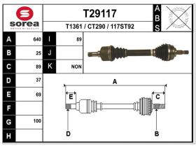  CT290 - TRANSMISION CITROEN C5 HDI IZQ.
