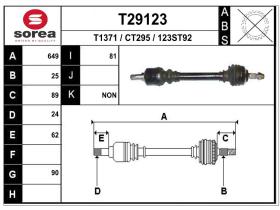 Transmisiones CT295 - TRANSMISION IZQ.CITROEN C5