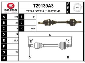 Transmisiones CT318 - TRANS.IZQ.BERLINGO/PARTNER ABS 48