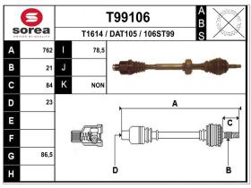 Transmisiones DAT105 - TRANSMISION DCHA. DACIA LOGAN