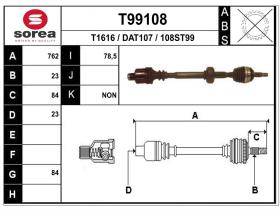 Transmisiones DAT107 - TRANSMISION DCHA.DACIA LOGAN