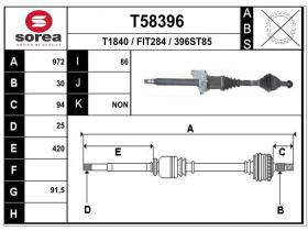 Transmisiones FIT284 - TRANS.DCHA.FIAT CROMA JTD