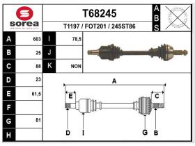 Transmisiones FOT201 - TRANSMISION IZQ.FORD FIESTA/COURRIER