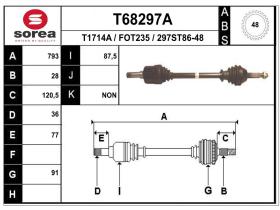 Transmisiones FOT235 - TRANSMISION IZQ.FORD TRANSIT ABS 28/36