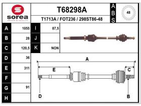 Transmisiones FOT236 - TRANSMISION DCHA.FORD TRANSIT ABS 28/36