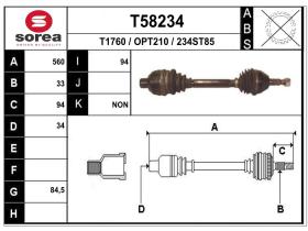 Transmisiones OPT210 - TRANSMISION DCHA.OPEL ASTRA H