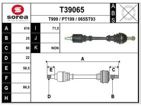 Transmisiones PT199 - TRANS.IZQ.PEUGEOT 306 1.6