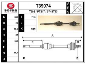 Transmisiones PT217 - TRANS.PEUGEOT 306/405 DCHA.