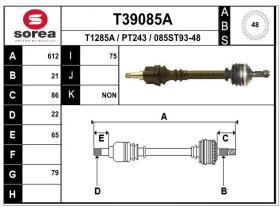 Transmisiones PT243 - TRAMSMISION IZQ.PEUGEOT 206