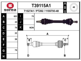 Transmisiones PT282 - TRANSMISION PEUGEOT 206 IZQ.