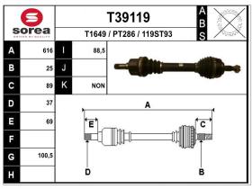 Transmisiones PT286 - TRANSMISION CITROEN C4 IZQ.