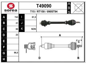 Transmisiones RT150 - TRANSMISION DCHA.RENAULT 21 GTS