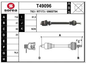 Transmisiones RT173 - TRANS.DCHA.RENAULT 19