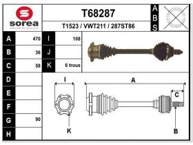 Transmisiones VWT211 - TRANSMISION SEAT IBIZA/VW POLO IZQ.