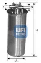 Filtros ufi 2400100 - FILTRO AUDI *