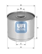 Filtros ufi 2436001 - FILTRO FORD, DIV. *