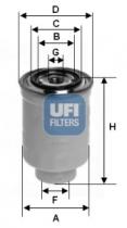 Filtros ufi 2437400 - FILTRO TOYOTA, VOLKSWAGEN *