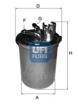 Filtros ufi 2445100 - FILTRO GASOIL