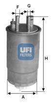 Filtros ufi 24ONE00 - FILTRO FIAT * / OPEL *