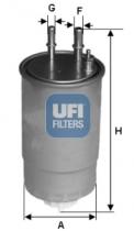 Filtros ufi 24ONE01 - FILTRO ALFA ROMEO, FIAT *