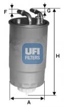 Filtros ufi 24ONE02 - FILTRO OPEL (GM), VAUXHALL *