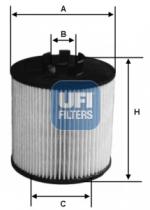 Filtros ufi 2501200 - FILTRO OPEL, VAUXHALL *