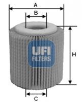 Filtros ufi 2505600 - FILTRO FORD, MAZDA *