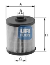 Filtros ufi 2602000 - FILTRO COMBUSTIBLE FORD/VOLVO **