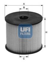 Filtros ufi 2605400 - FILTRO OPEL/FIAT