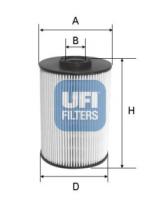 Filtros ufi 2605500 - FILTRO CARBURANTE