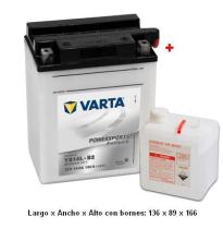 Baterias varta 51413 - VARTA MOTOCICLETA-12V 136**X91X168