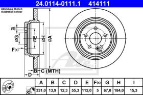 ATE 414111 - DISCO FRENO MERCEDES BENZ M-KLASSE