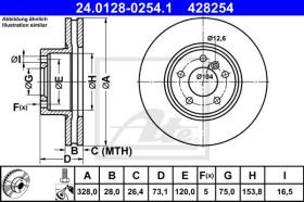 ATE 428254 - DISCO FRENO BMW X3/F25 (10-)