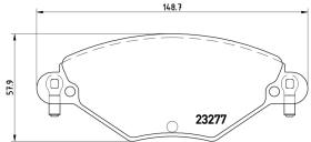 BREMBO FRENOS P61071 - PASTILLA DE FRENO